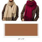 Crimson Cream Holiday Duo — red ivory two‑scarf gift set in a keepsake box 12