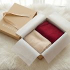 Crimson Cream Holiday Duo — red ivory two‑scarf gift set in a keepsake box 3